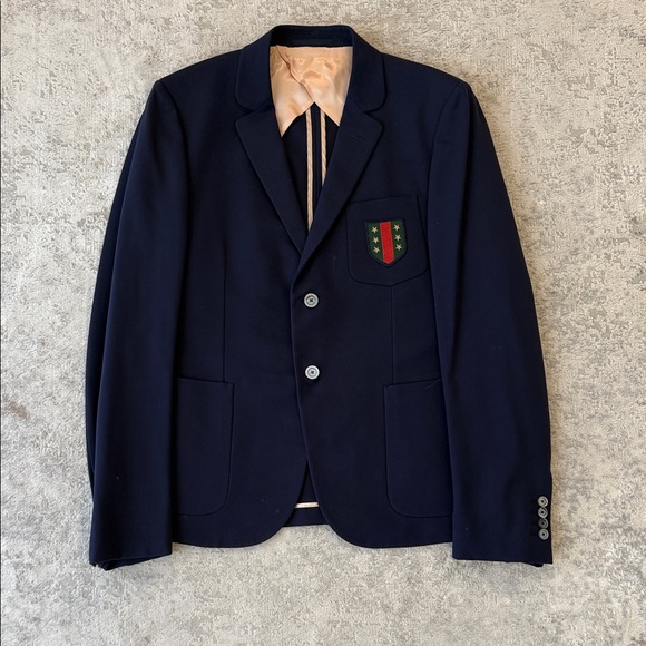 Gucci Other - Gucci Dark Blue Blazer with Emblem